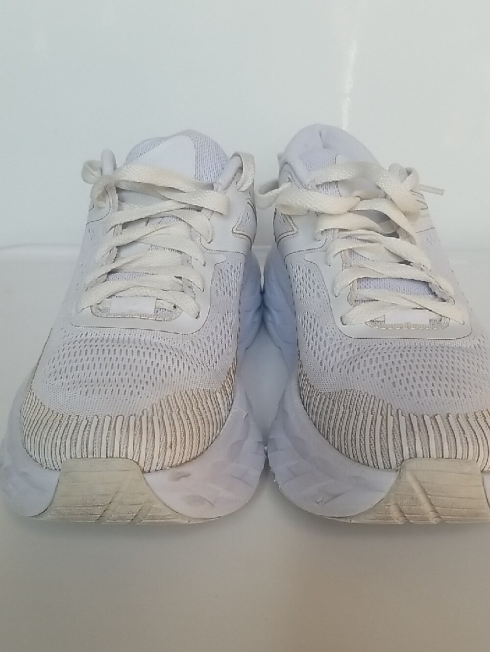Hoka White Women's Athletic Running Shoes - Picture 2 of 8